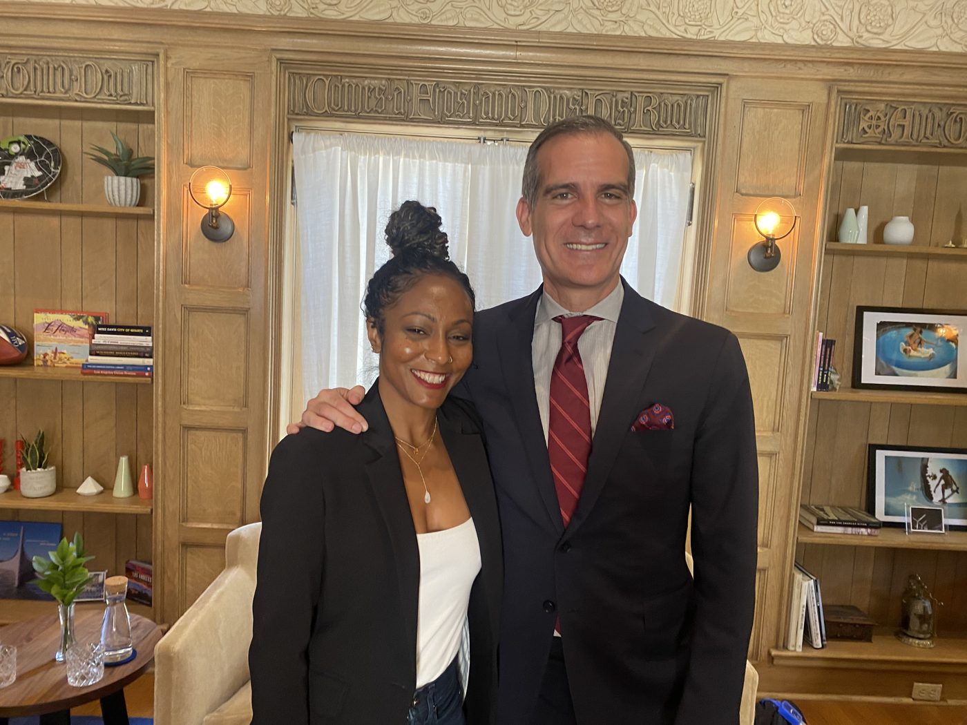 Krystal Estavan at the Mayor's residence
